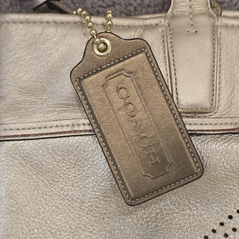 Coach Audrey Gold Tote Bag - Picture 3 of 10